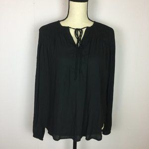 NEW Anthropologie Ro & De Sheer Ruched Blouse Top